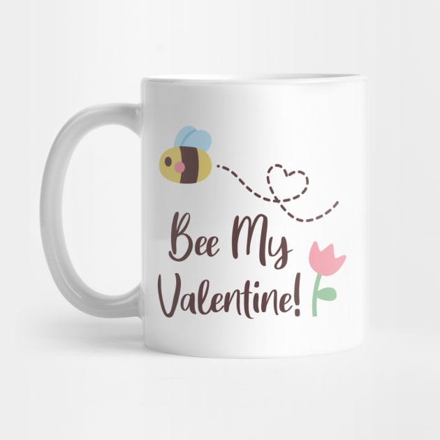 Cute Little Bee My Valentine Flying Heart Trail by rustydoodle